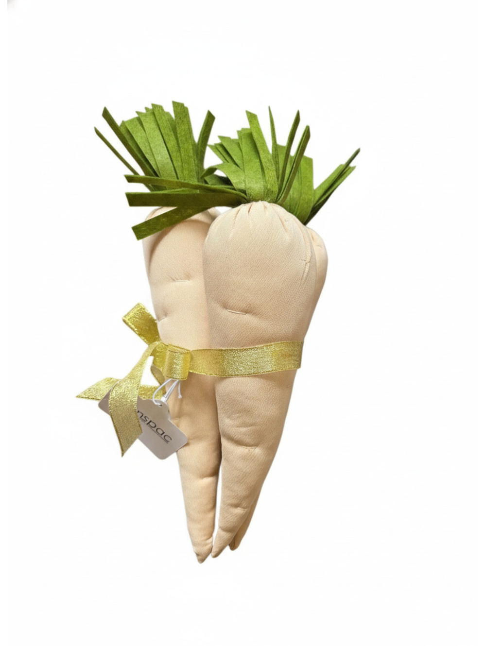 Transpac Home Decorative Carrot Plush Set with Green Felt Leaves